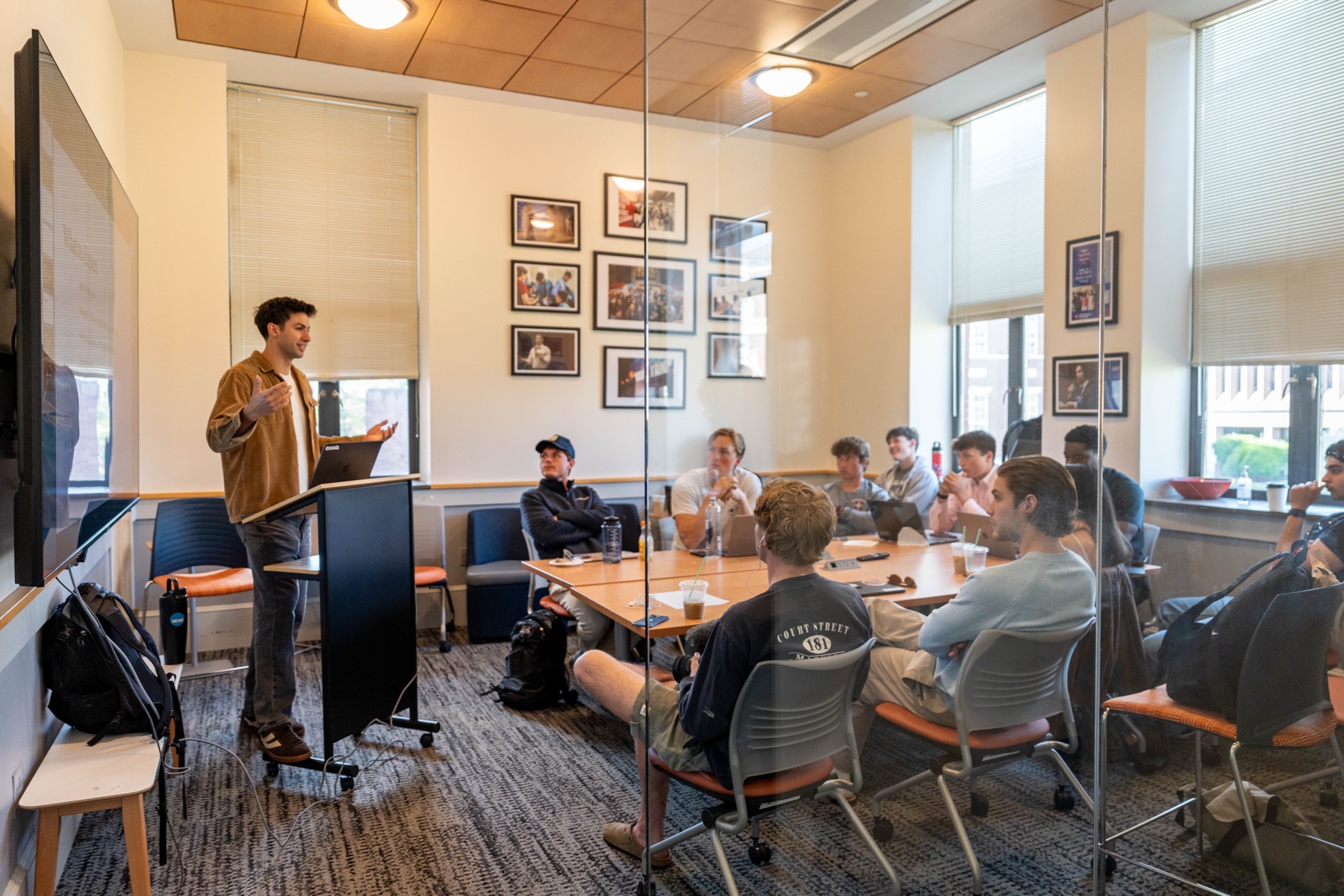 Founder preparing in class workshop